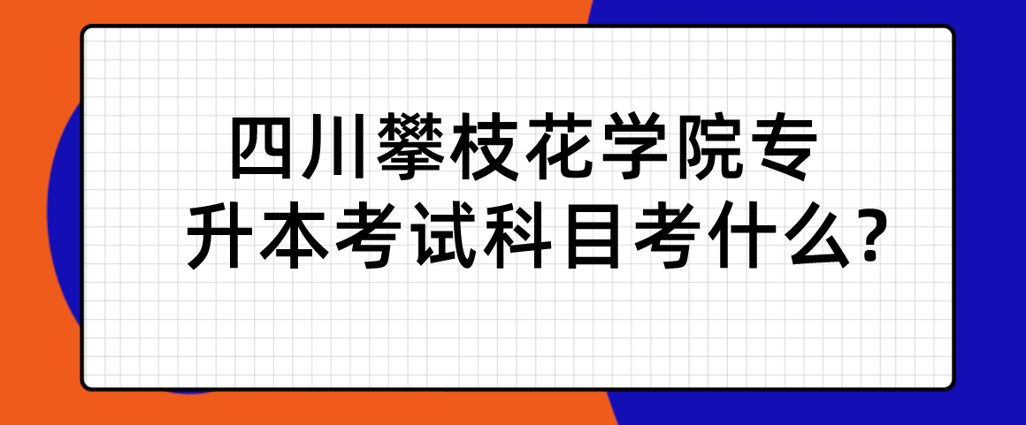 四川攀枝花學(xué)院專(zhuān)升本考試科目考什么?(圖1)