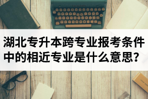 湖北省普通專升本跨專業(yè)報(bào)考條件中的“相近專業(yè)”是什么意思？