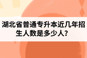 湖北省普通專(zhuān)升本近幾年招生人數(shù)是多少人？工作和升本怎么選擇比較好？