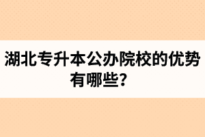 湖北專升本公辦院校的優(yōu)勢(shì)有哪些？為什么大家都想報(bào)公辦學(xué)校？