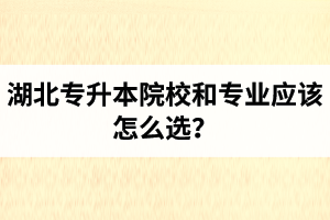 湖北專升本院校和專業(yè)應(yīng)該怎么選？公辦院校和民辦院校差別大嗎？