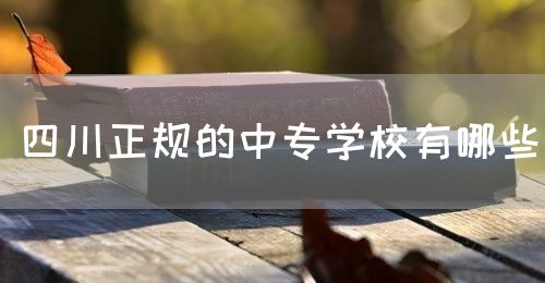 四川正規(guī)的中專學(xué)校有哪些？(圖1)