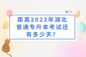 距離2023年湖北普通專升本考試還有多少天？