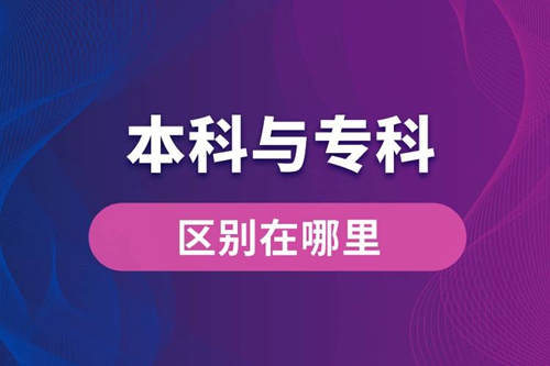 本科與?？频膮^(qū)別在哪里