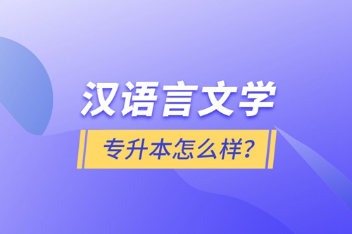 漢語言文學(xué)專升本怎么樣？